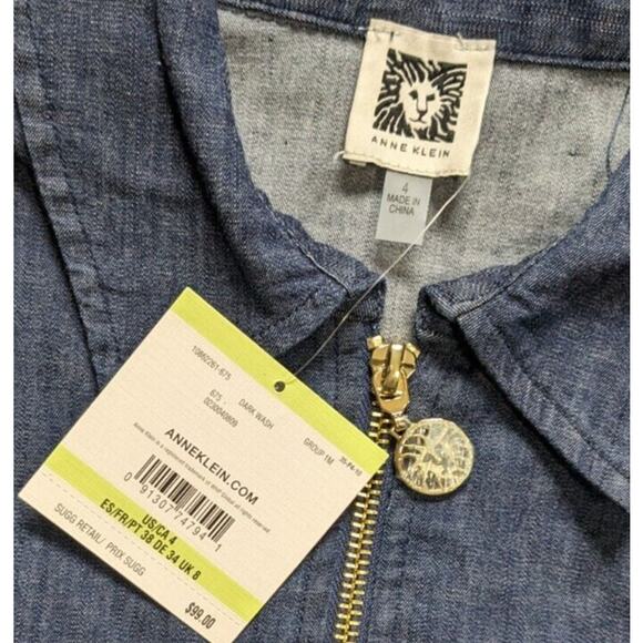 Anne Klein Dresses & Skirts - Anne klein Denim Dress Women's Size 4 Collared Casual Luxury minimalism